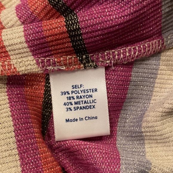 Medium Allison Joy sparkly stripe top - NWT - Picture 4 of 5